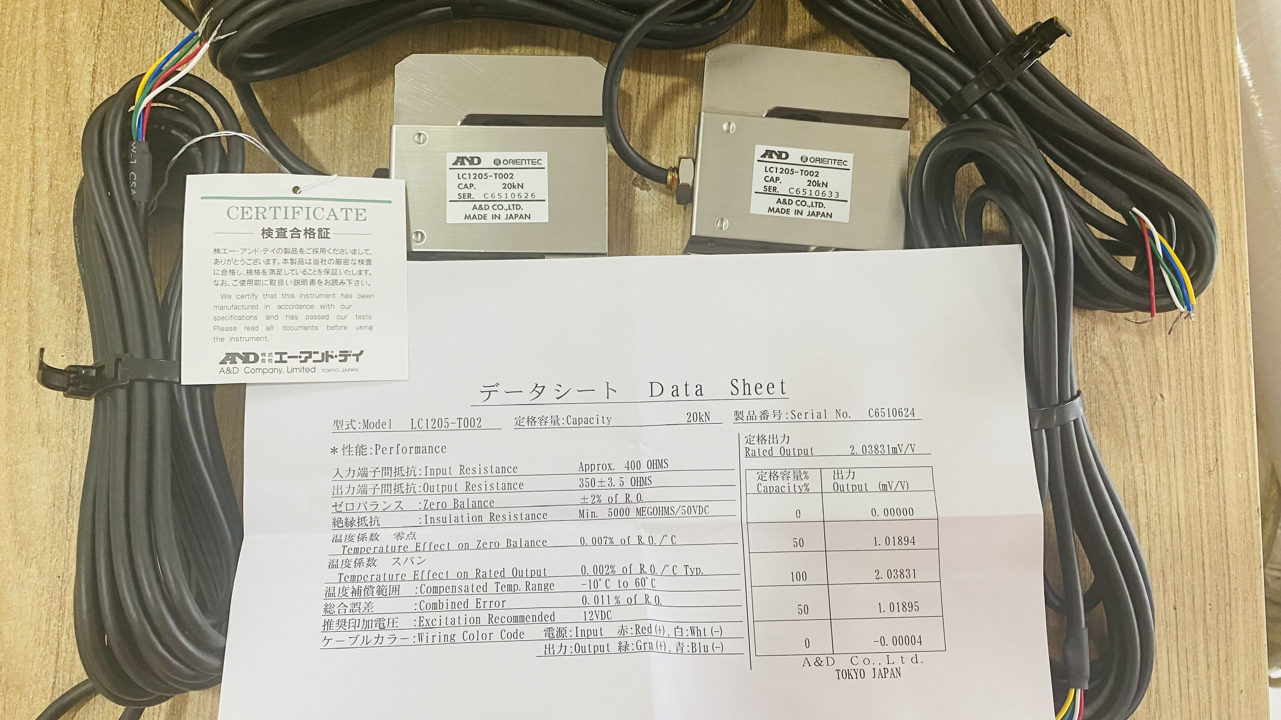 thông số kỹ thuật loadcell lc1205